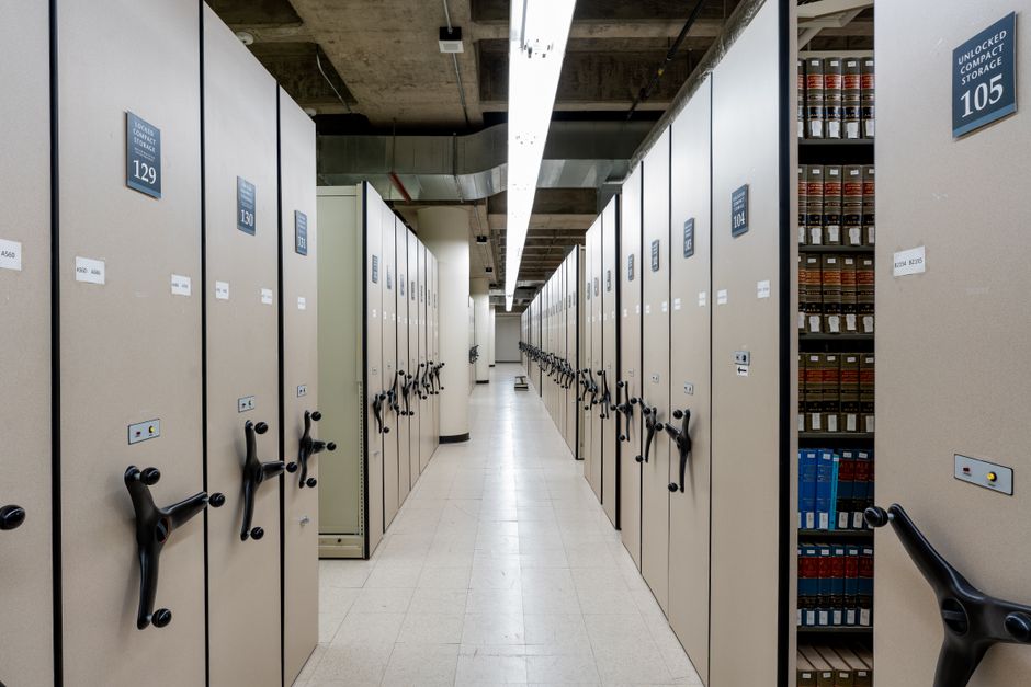 Law library shelves
